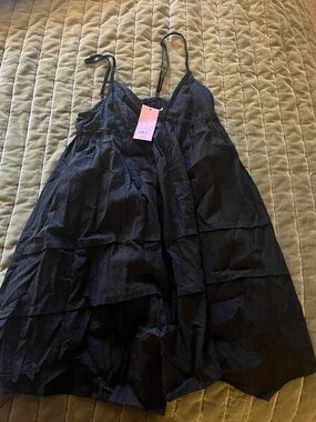 wild fable Black Tiered Mini Dress